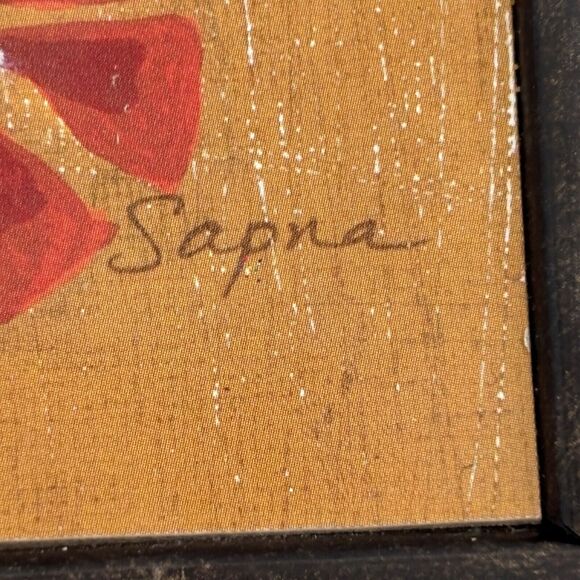 Forest Owl Art Print Sapna Charming Folksy Colorful Large Round Body Eyes Boho - Picture 3 of 5